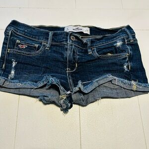 Hollister Women's Dark Blue Jean Shorts
